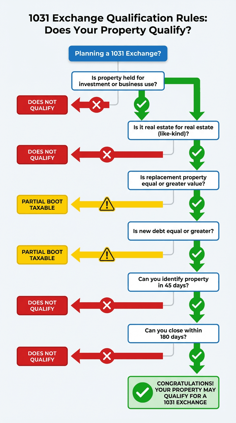 1031 Exchange Qualification Decision Flowchart