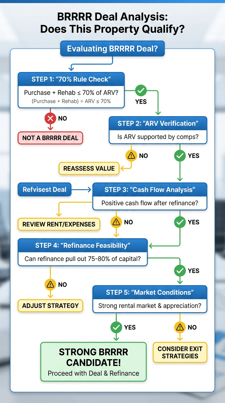 BRRRR Deal Qualification Decision Flowchart