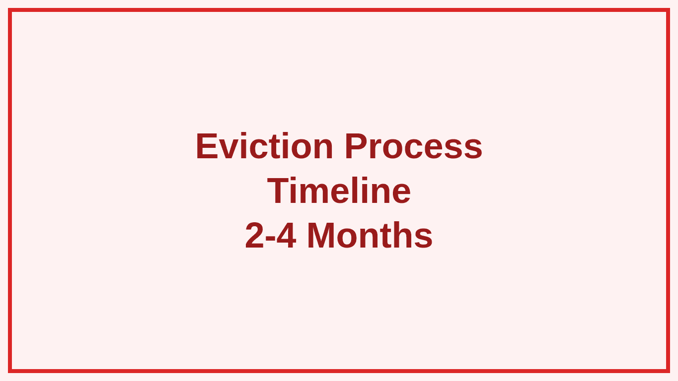 Complete eviction timeline from notice to new tenant