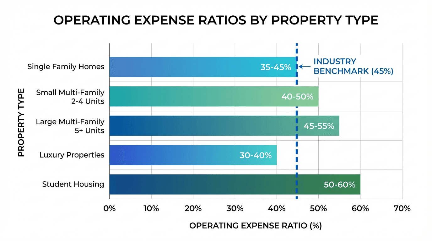 Industry benchmark comparison by property type