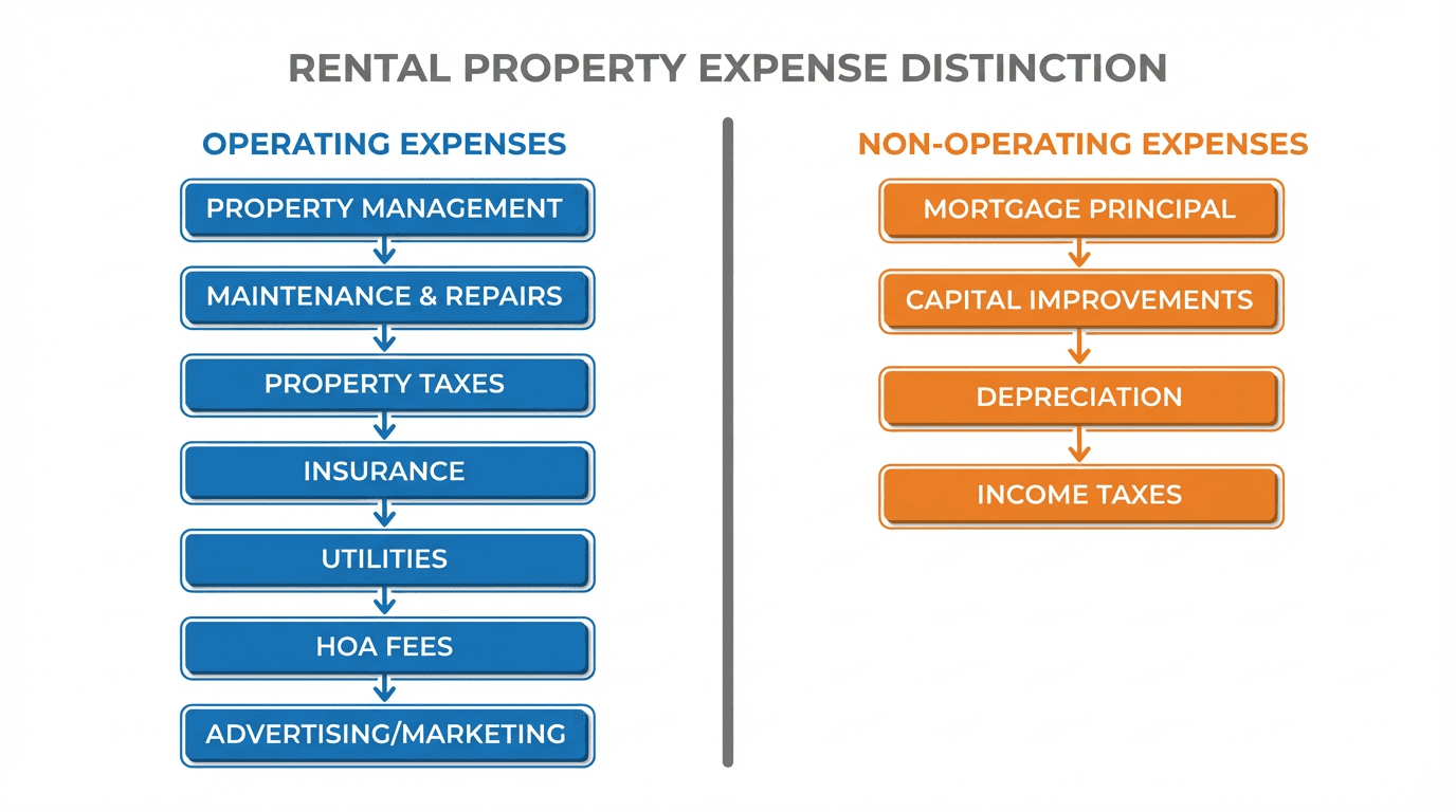 Operating vs non-operating expenses flowchart