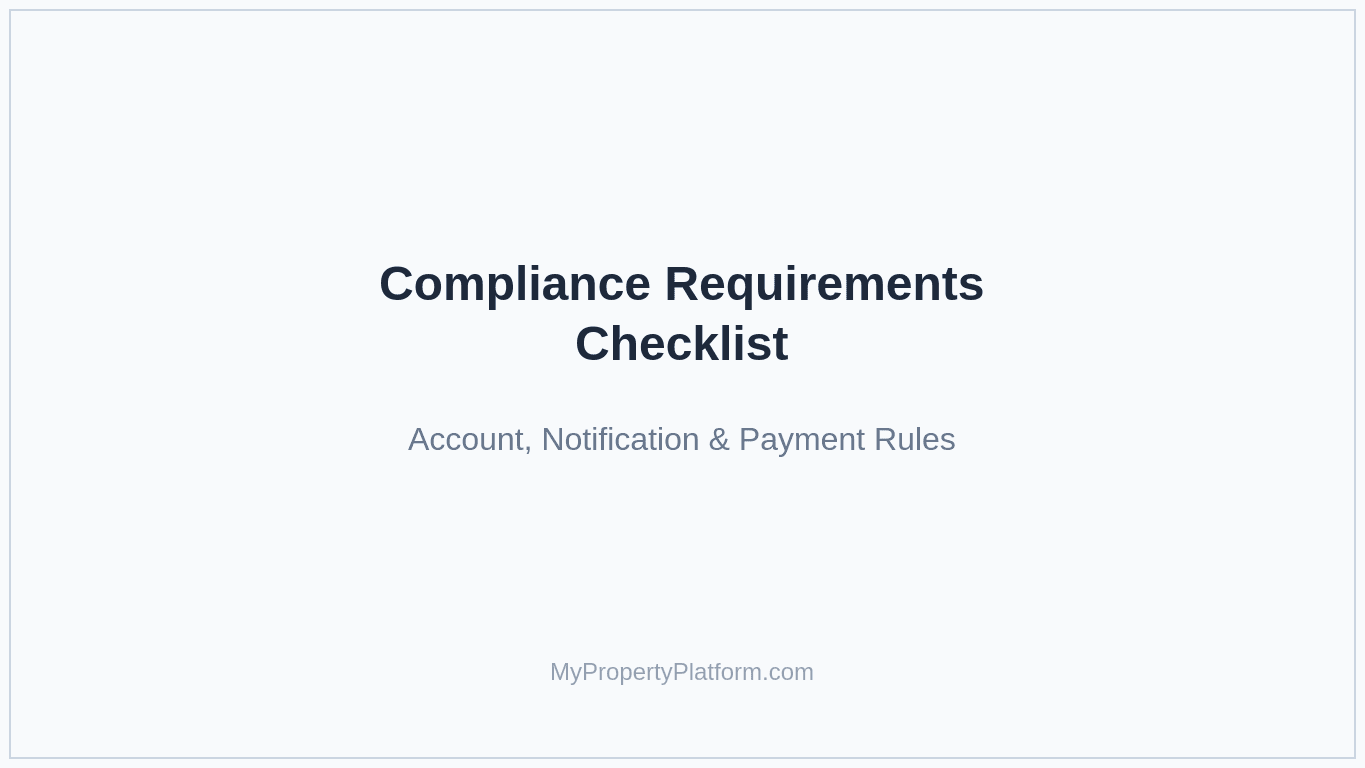 Security deposit compliance checklist