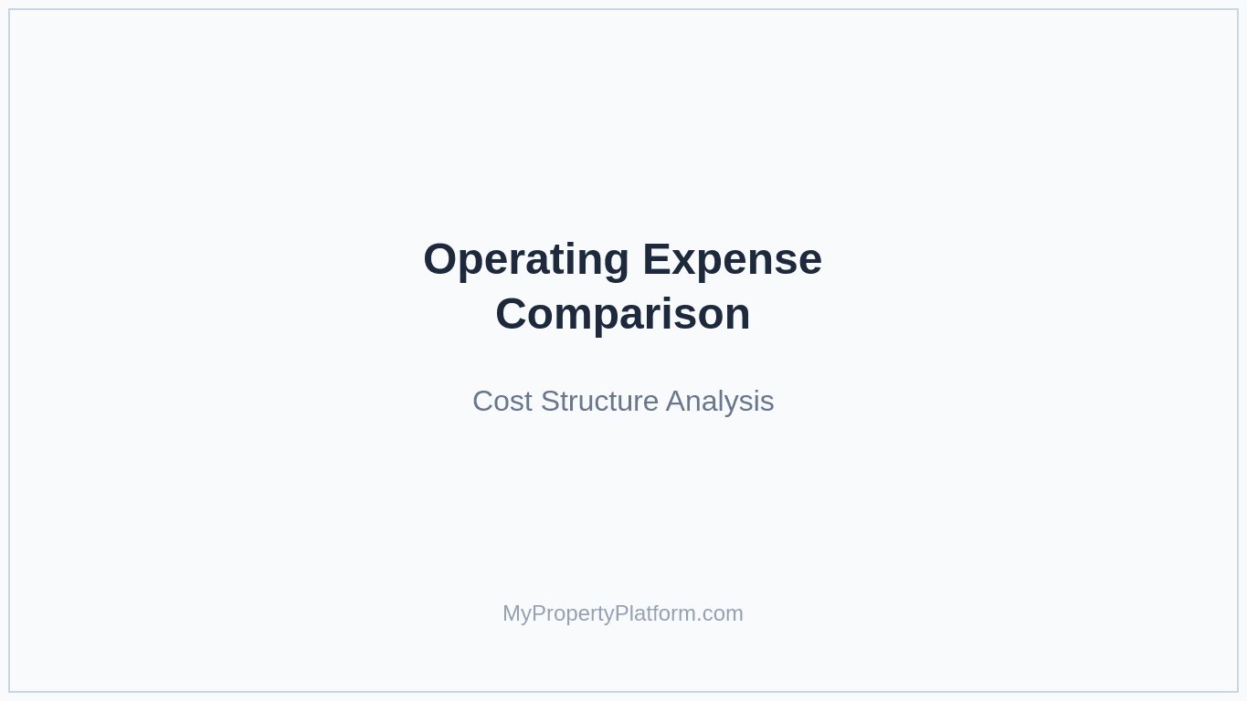 Operating expense comparison between vacation and long-term rentals