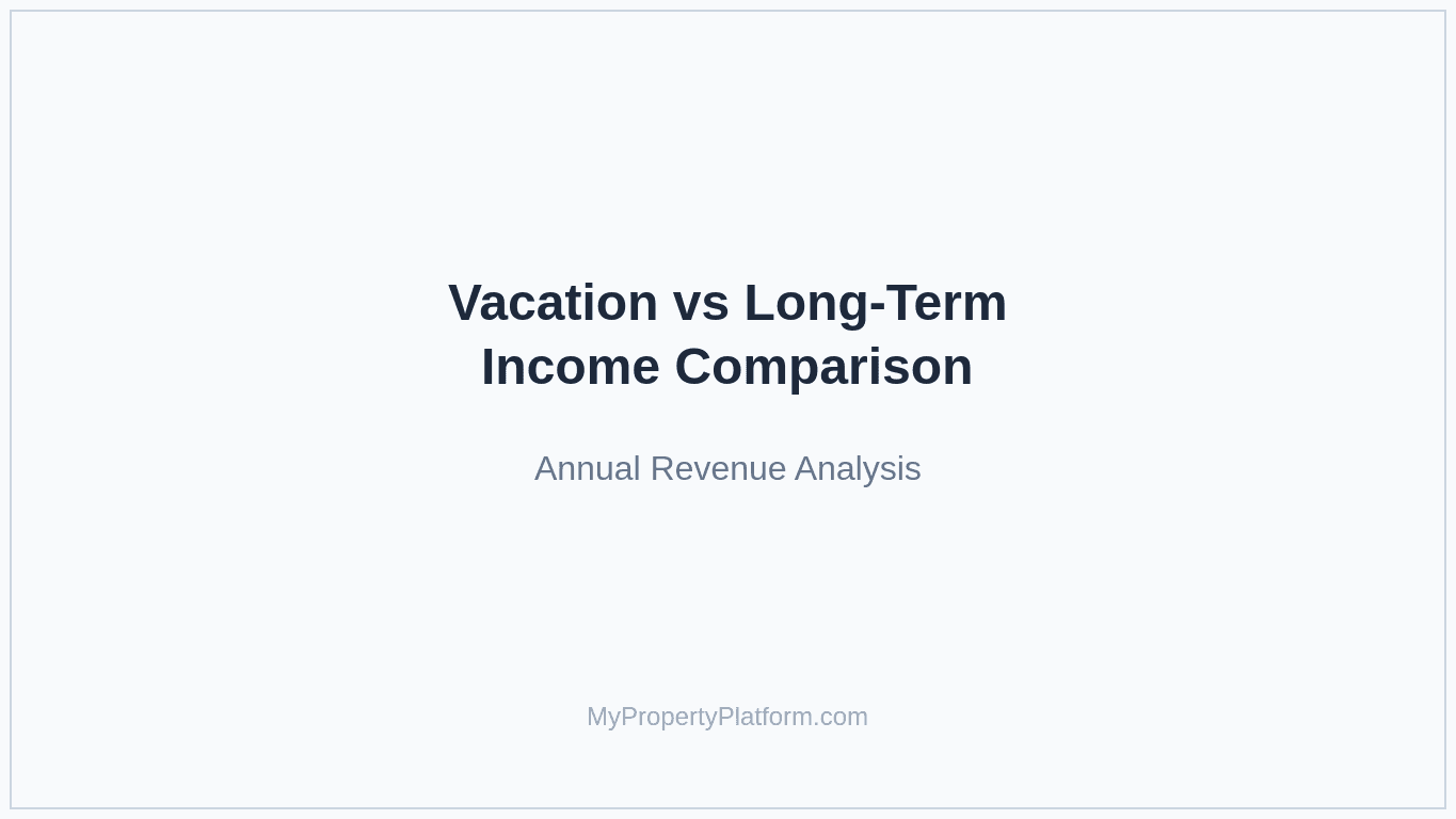 Vacation rental vs long-term rental income comparison chart