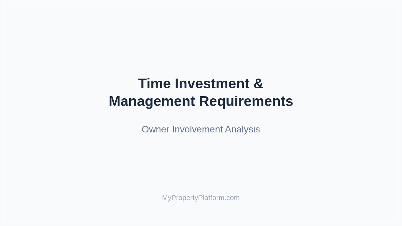 Time investment comparison for vacation rentals vs long-term rentals