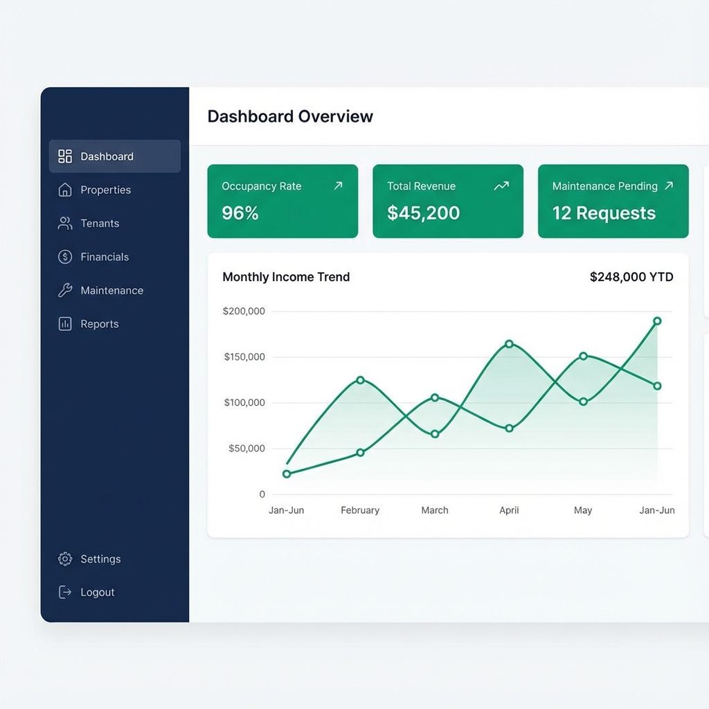 Property management dashboard overview